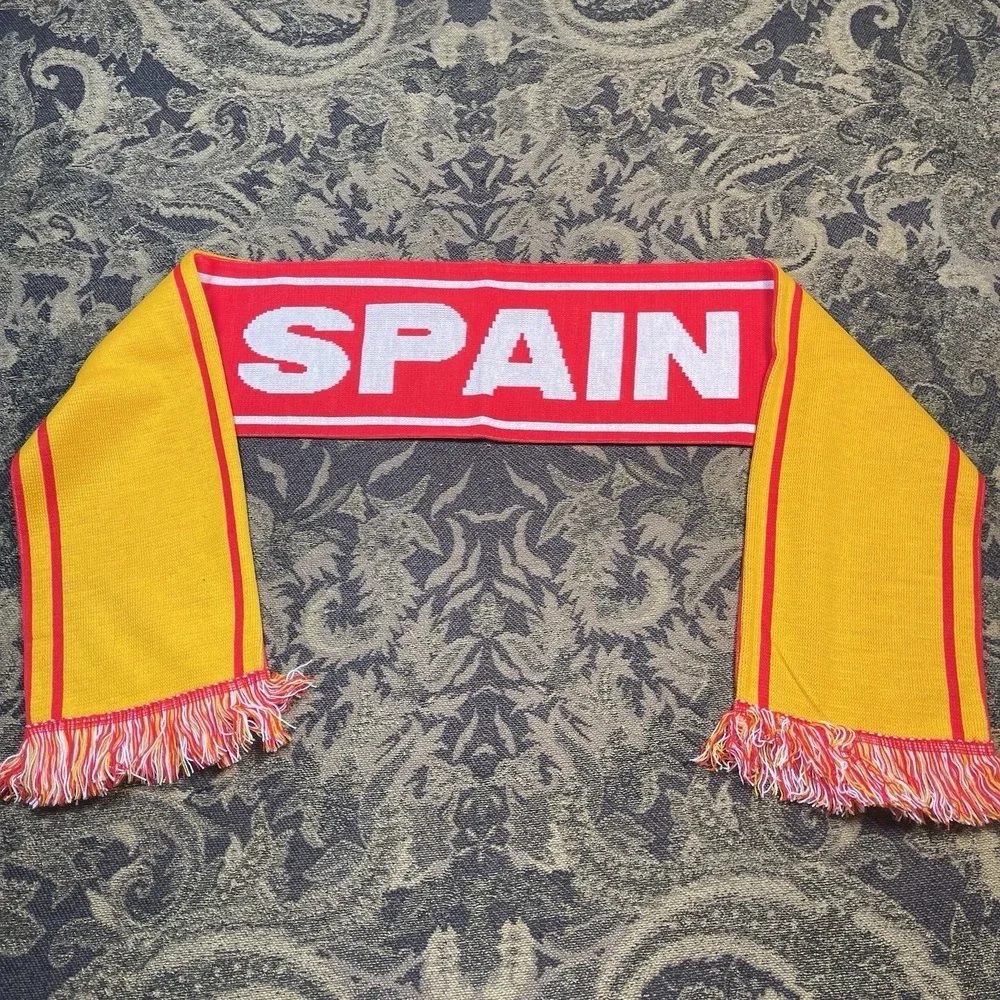 Spain España Soccer Football Scarf Licensed New Red Yellow Double Sided New A